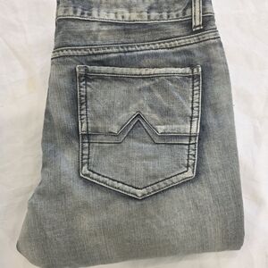 INC International Concepts Berlin Slim Straight Fit Blue Wash Jeans Men W36 L34